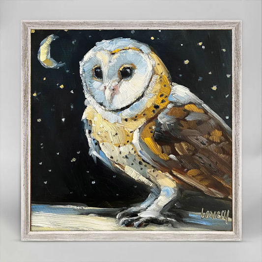 Midnight Vistor Owl Mini Canvas