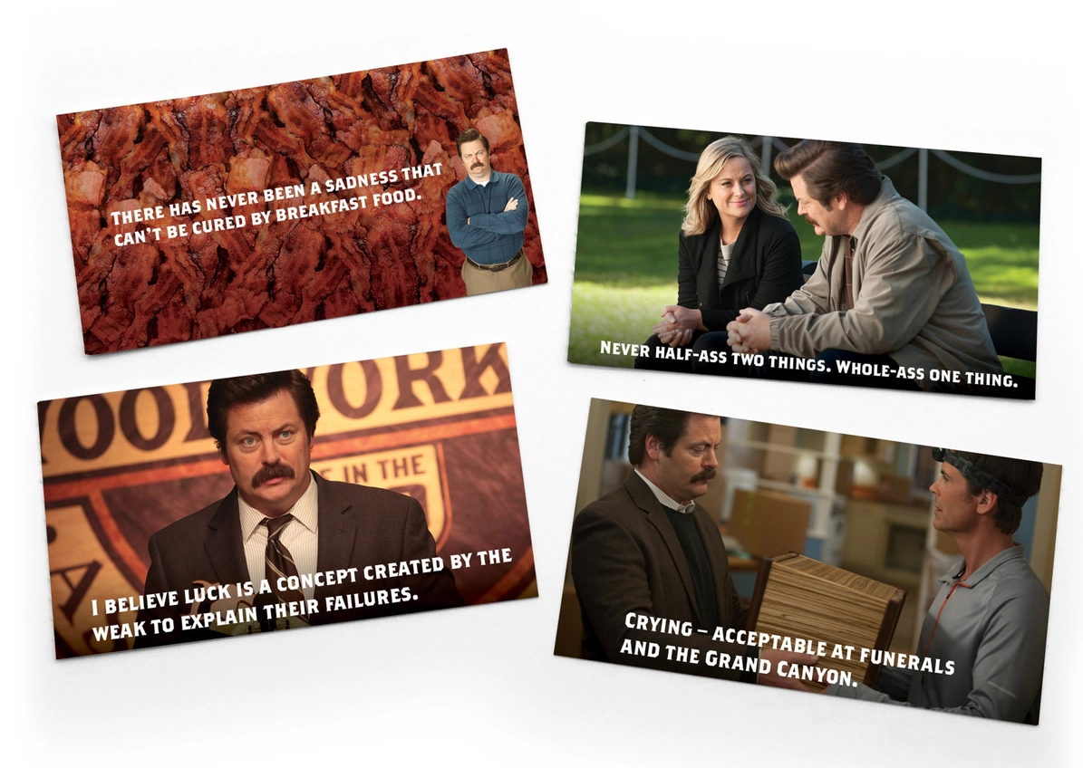 Ron Swanson Tear & Share Notecards