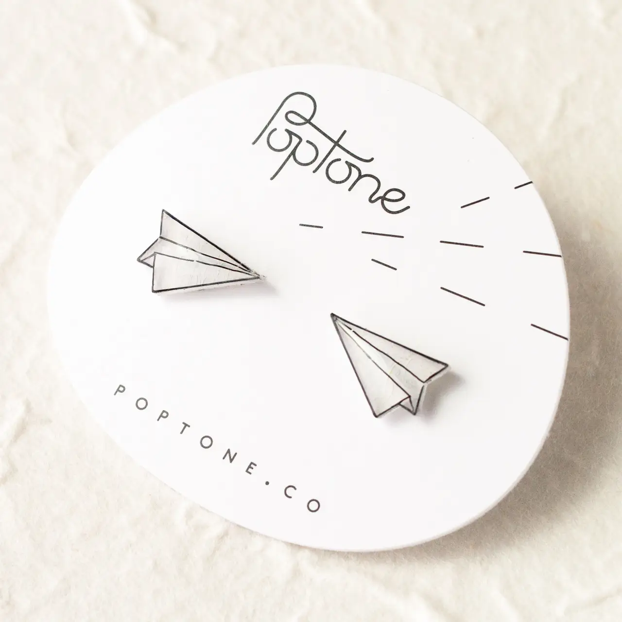 Paper Airplane Stud Earrings