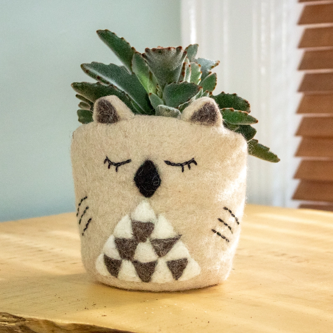 Felt Planter Owl