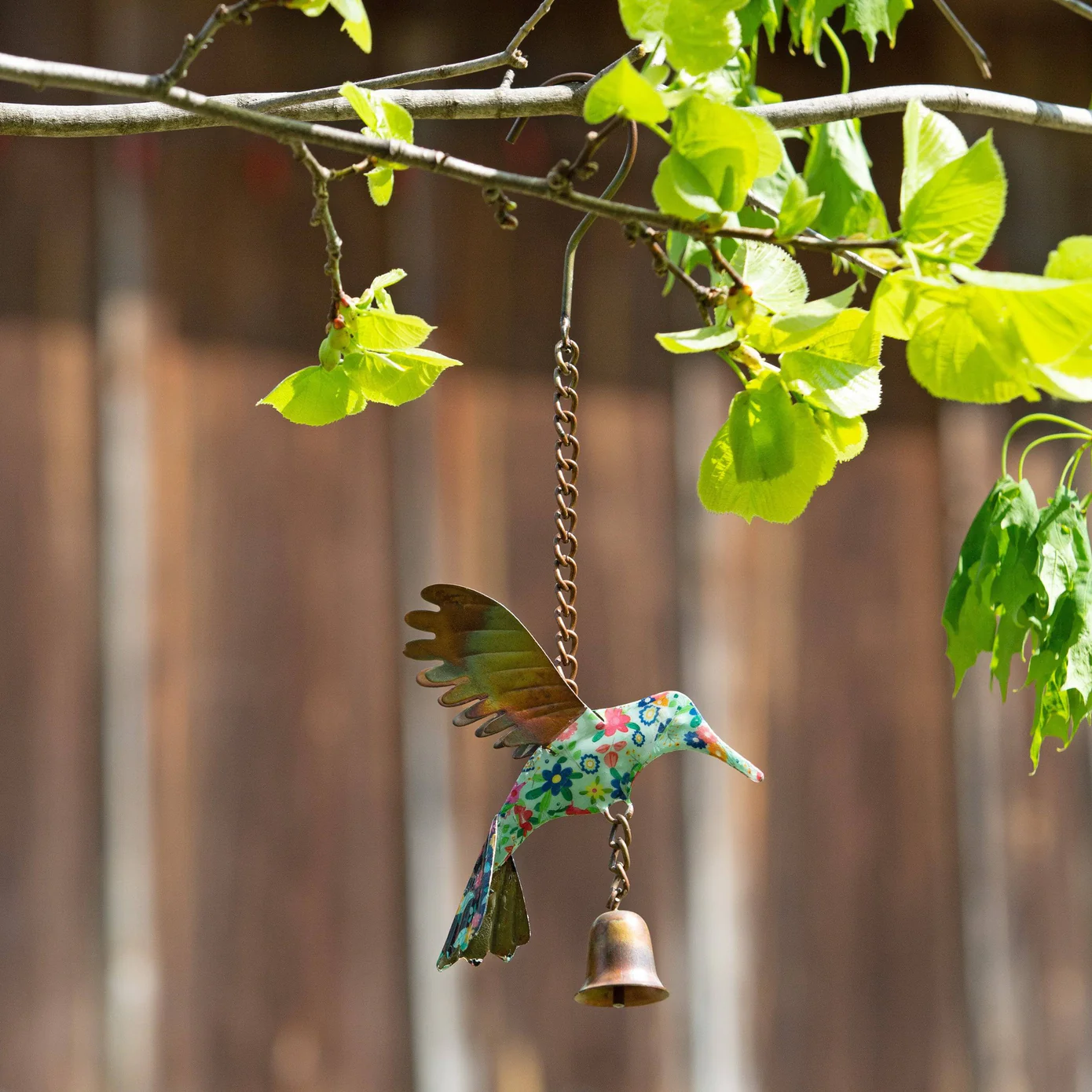 Multicolor Floral Hummingbird Ornament