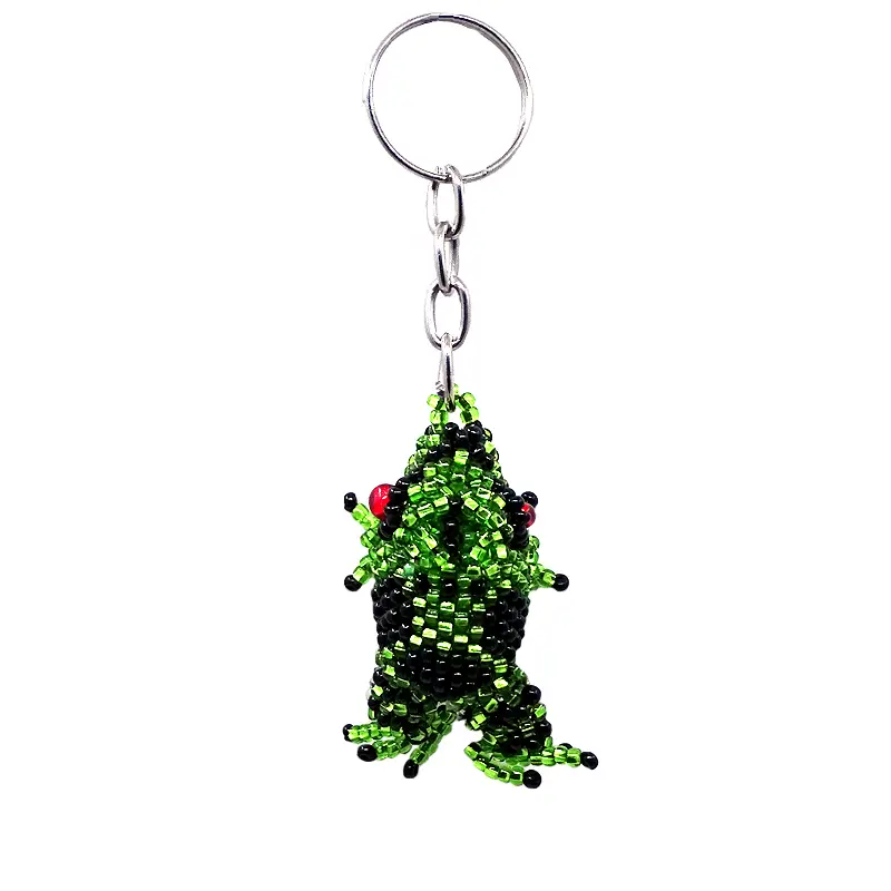 Beaded Frog Keychain