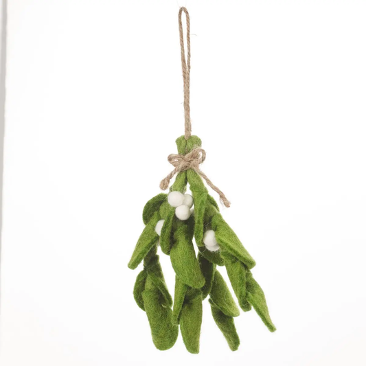 Felted Mistletoe Sprig