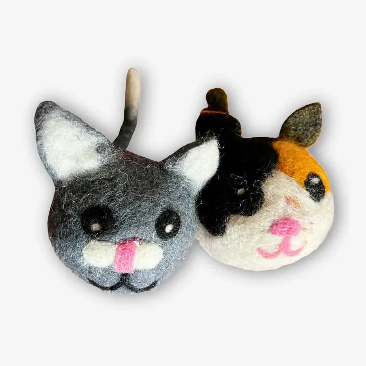 Cat Handfelted Dryer Ball