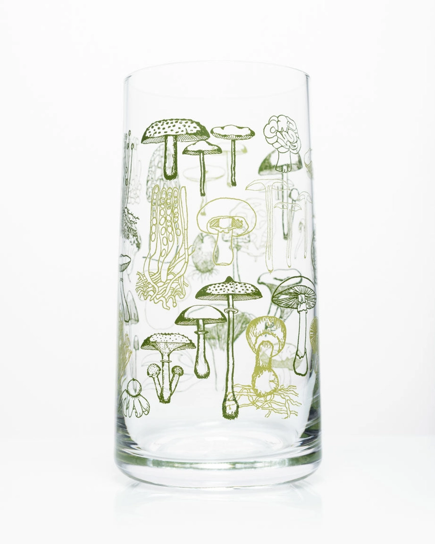 Mushrooms Drinking Glass