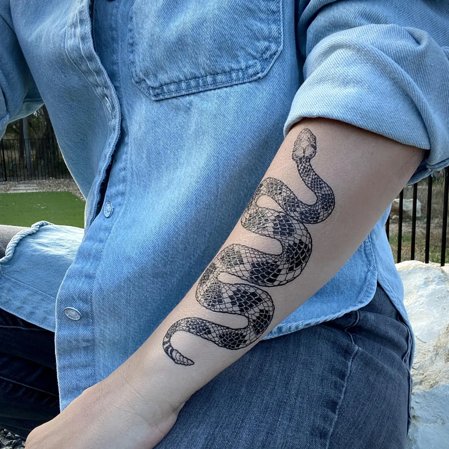 Rattlesnake Temporary Tattoo