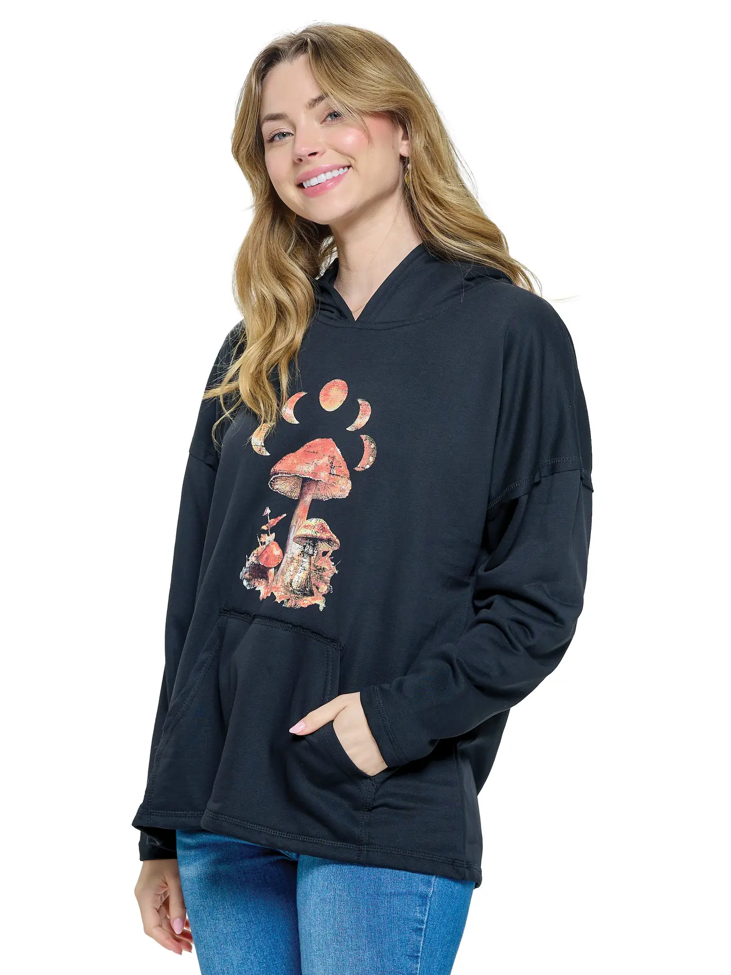 Boho Mushroom Moon Hoodie