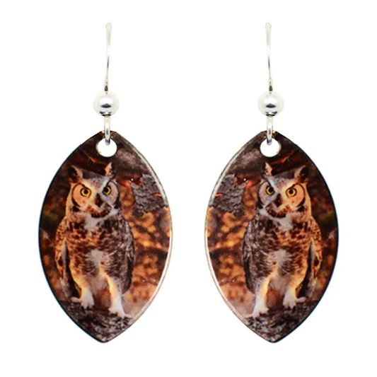 Great Horned Owl Earrings