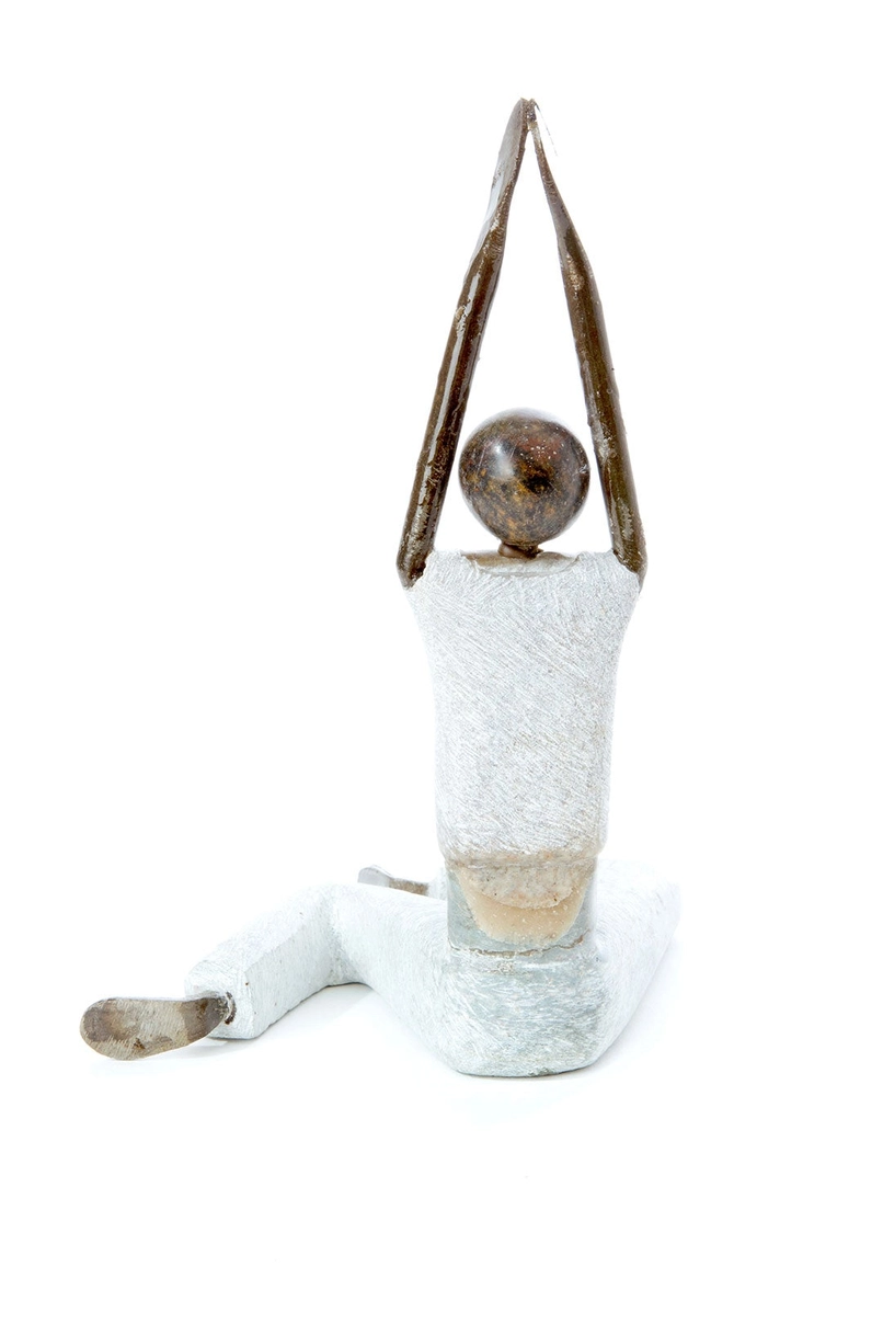 Stone + Metal Yogi Sculpture