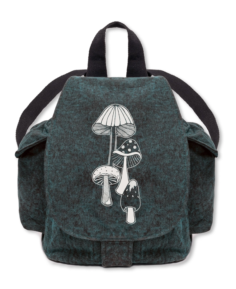 Retro Mushroom Slouchy Backpack