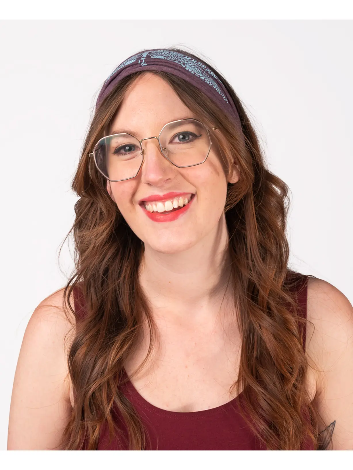 Dragonfly Boho Headband Plum