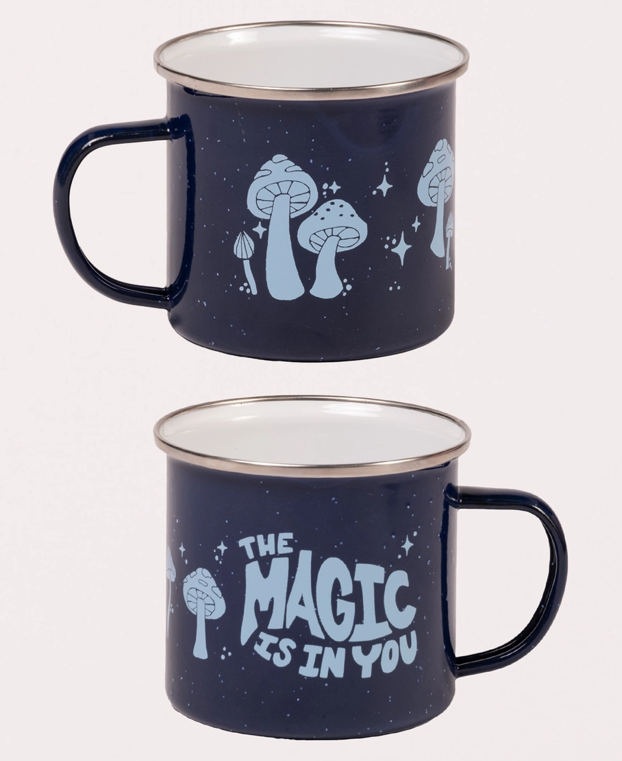 Magic Mushrooms Enamel Mug