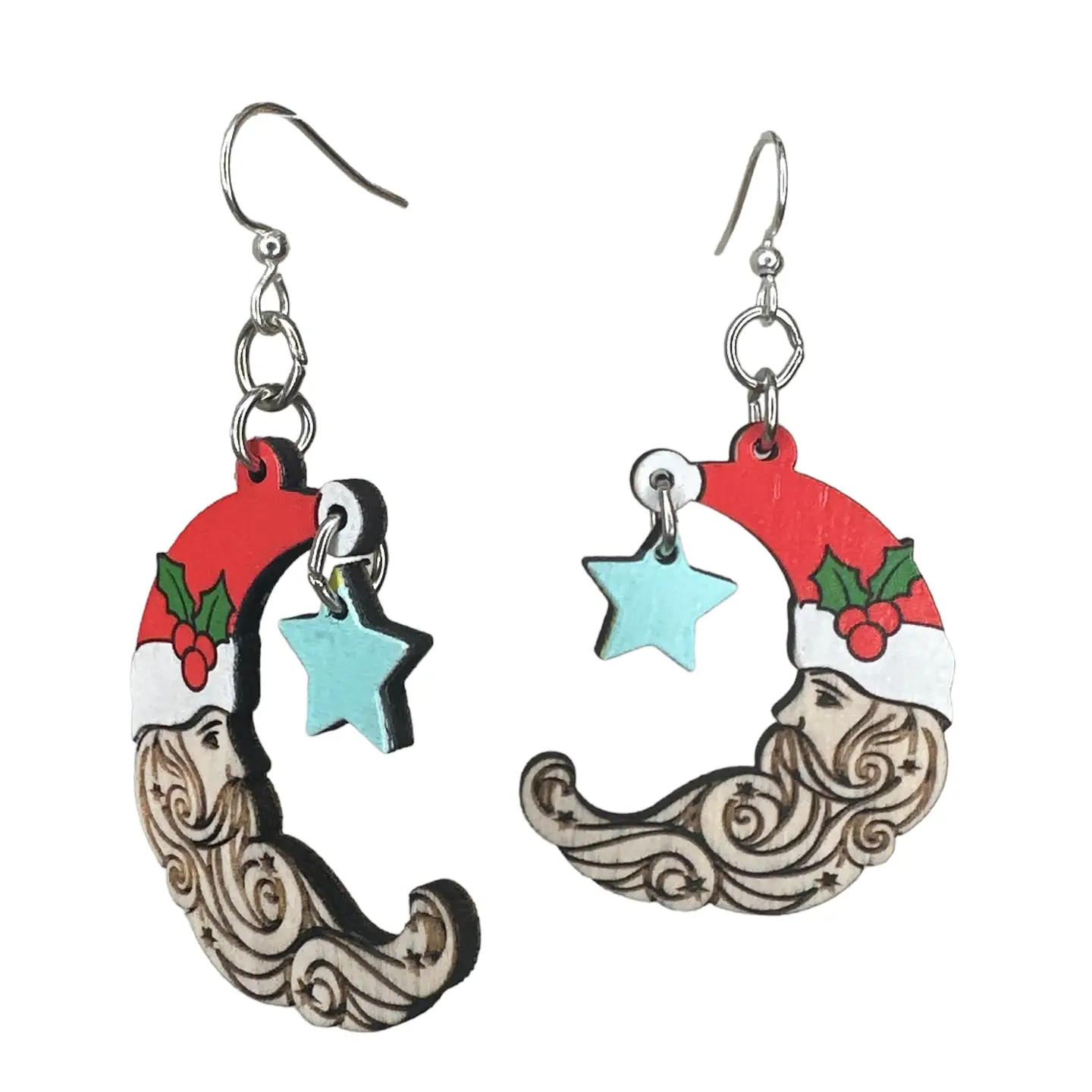 Santa Moon Earrings