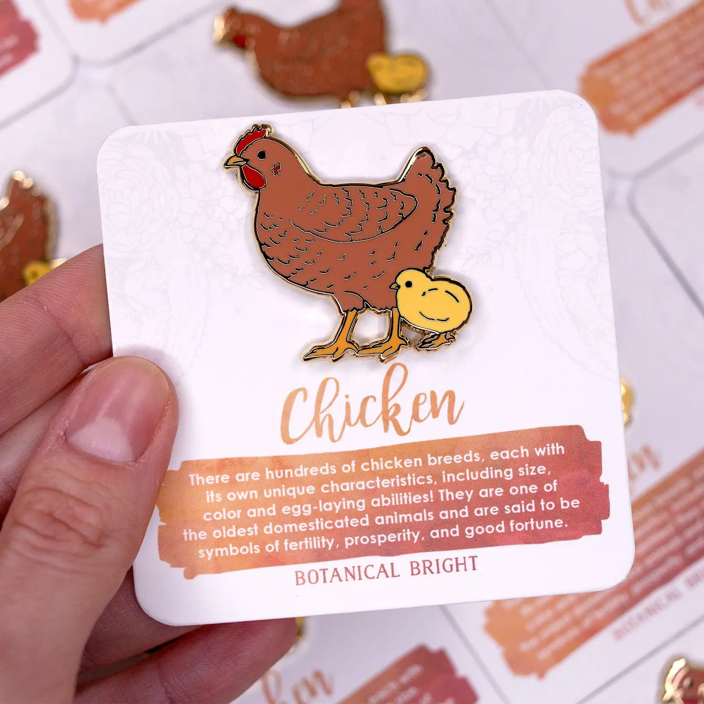 Chicken & Chick Enamel Pin