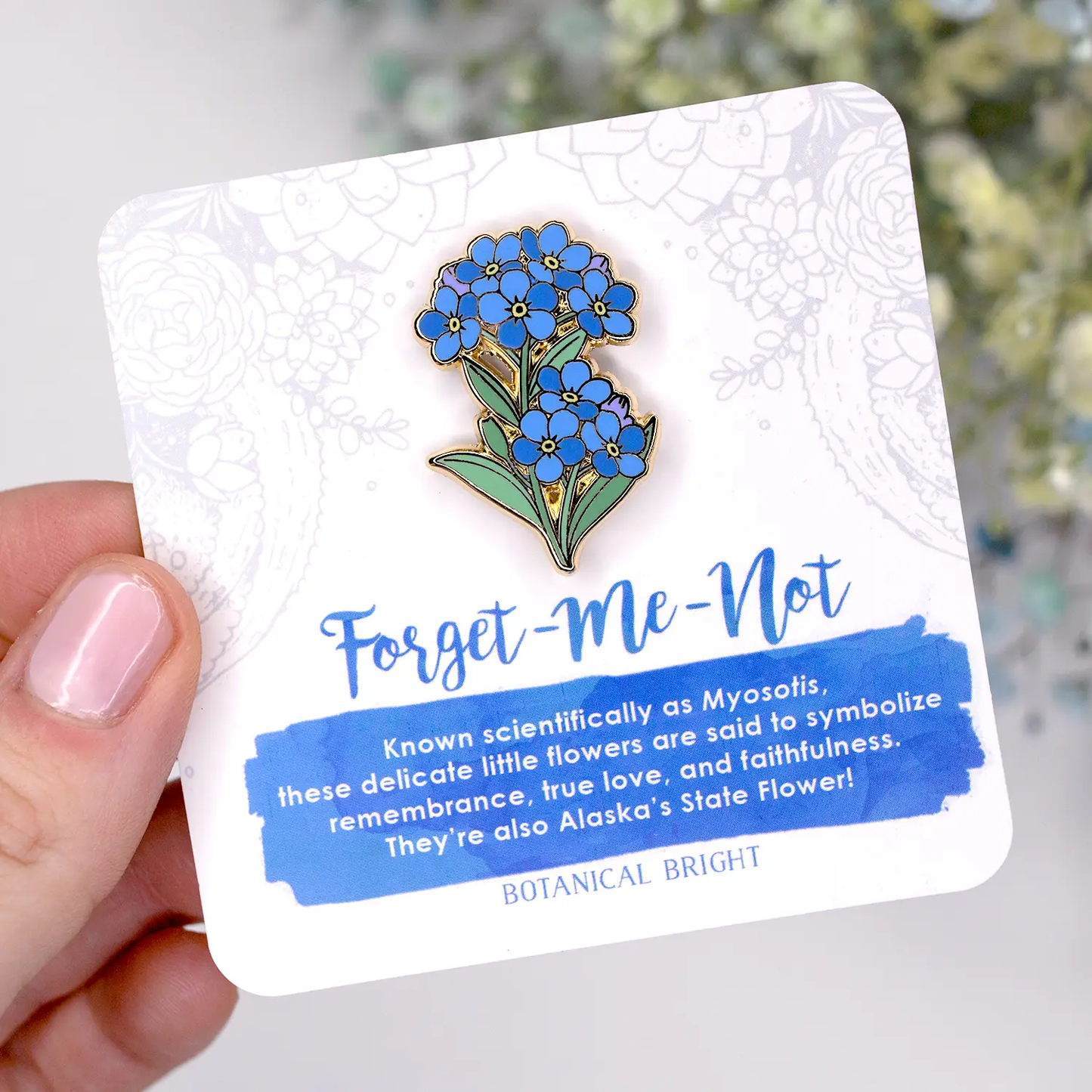 Forget Me Not Enamel Pin