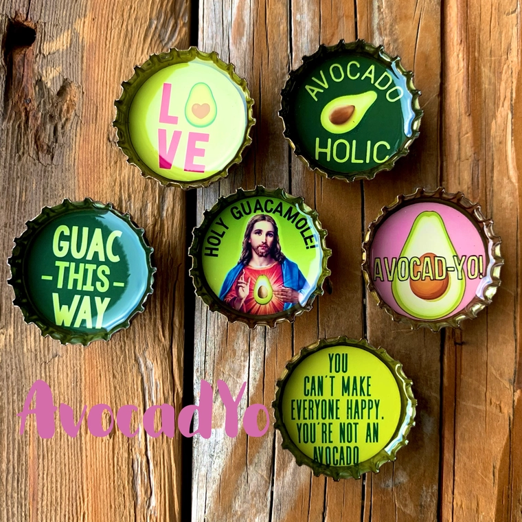 Avocado Magnets - Pack/6