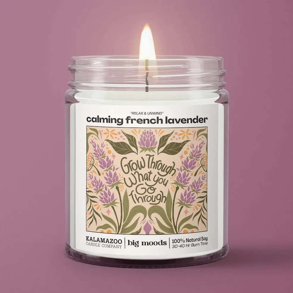 Grow Through Calming French Lavender Candle