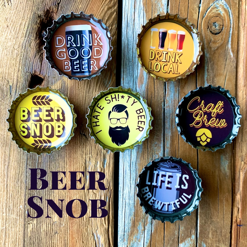 Beer Snob Magnets pack/6