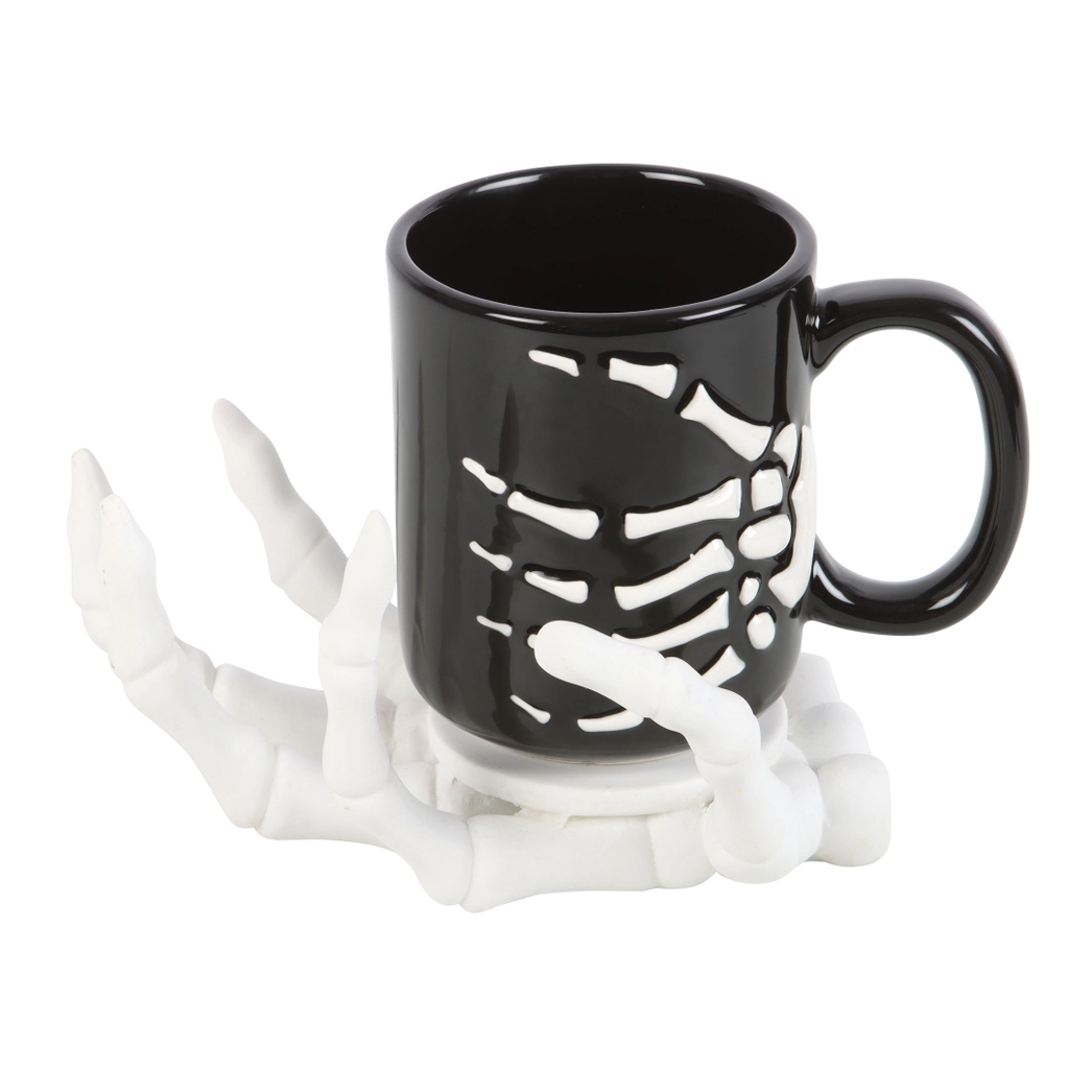 Gothic Halloween Skeleton Hand Coaster/Candleholder