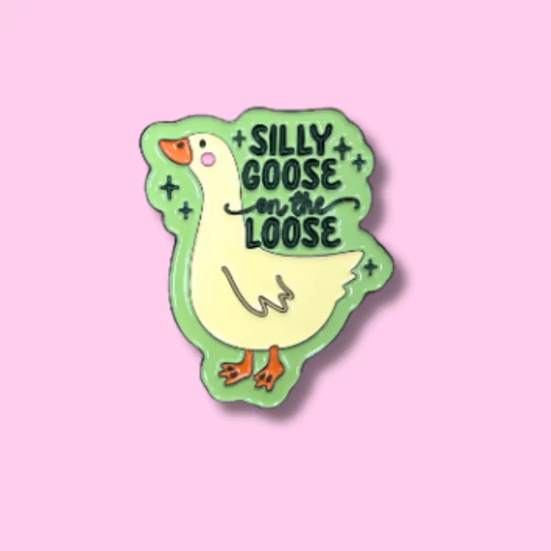 Silly Goose On the Loose Enamel Pin