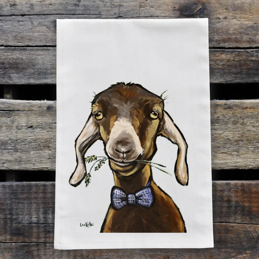 Goat Bowtie Kitchen Towel
