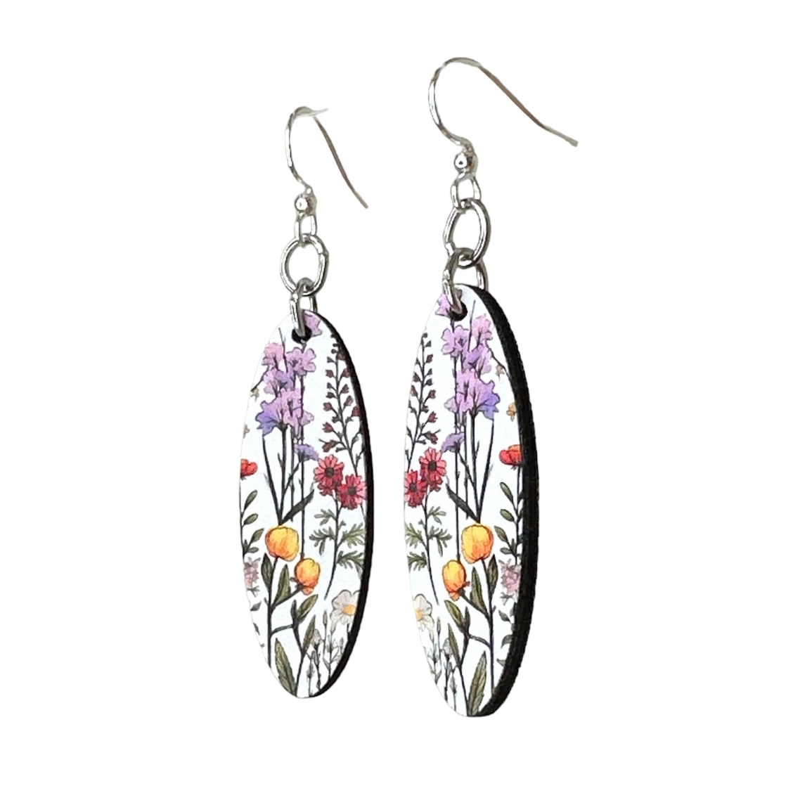 California Wild Flowers Blossoms Earrings