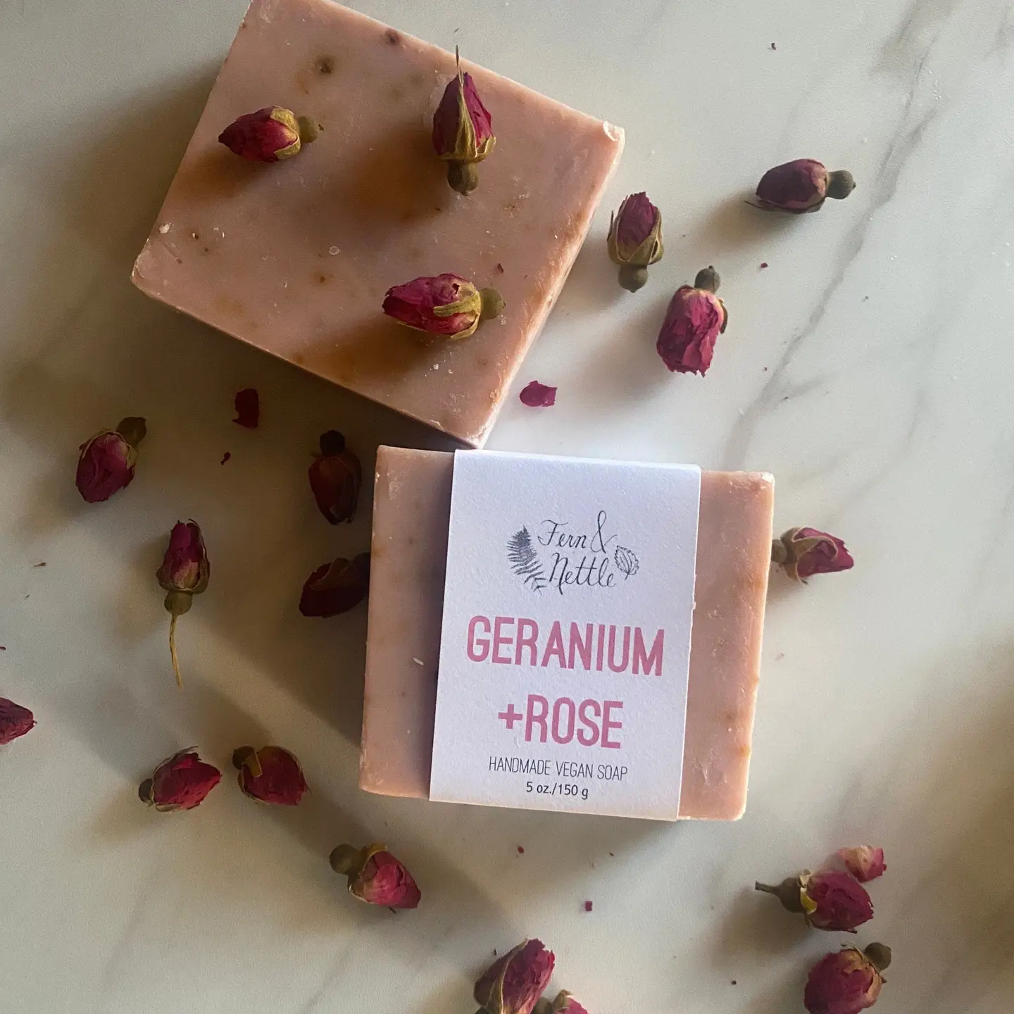 Soap - Geranium Rose Vegan Cold Press