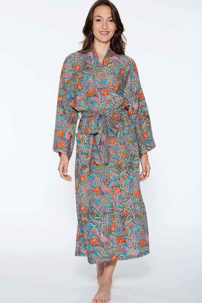 Kimono Robe - Blue Multi