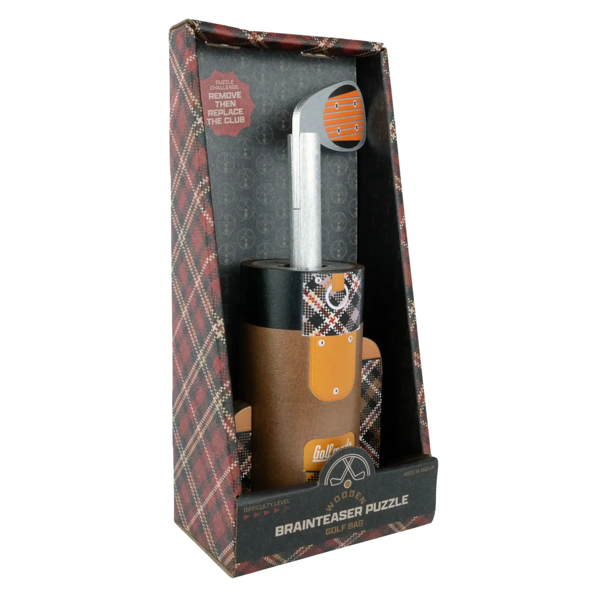Golf Bag Wooden Brain Teaser Puzzle