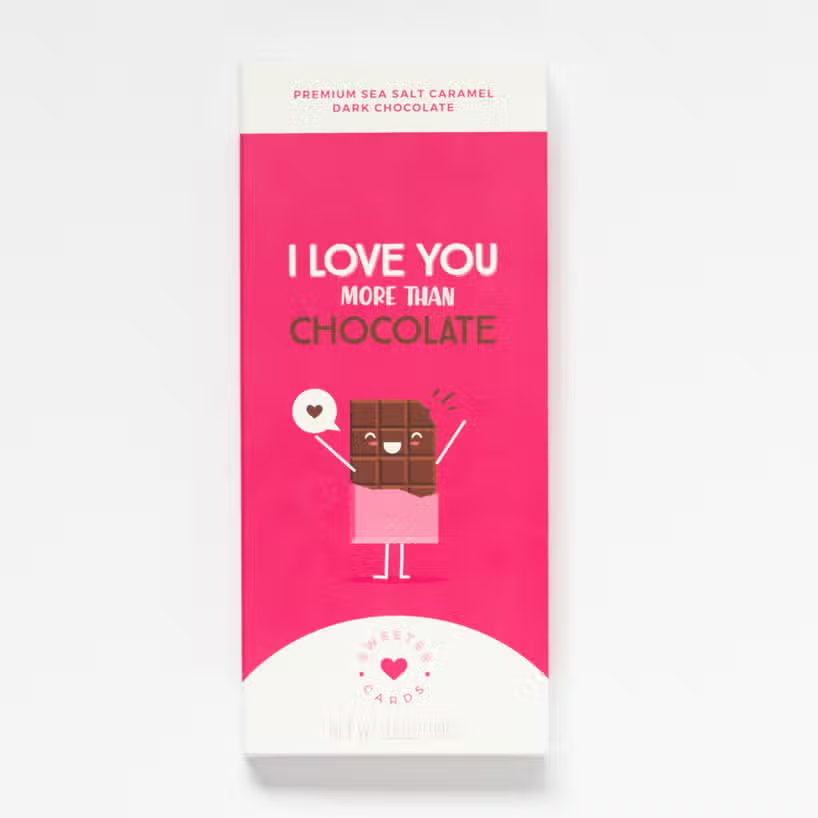 Love You More Chocolate Bar Card