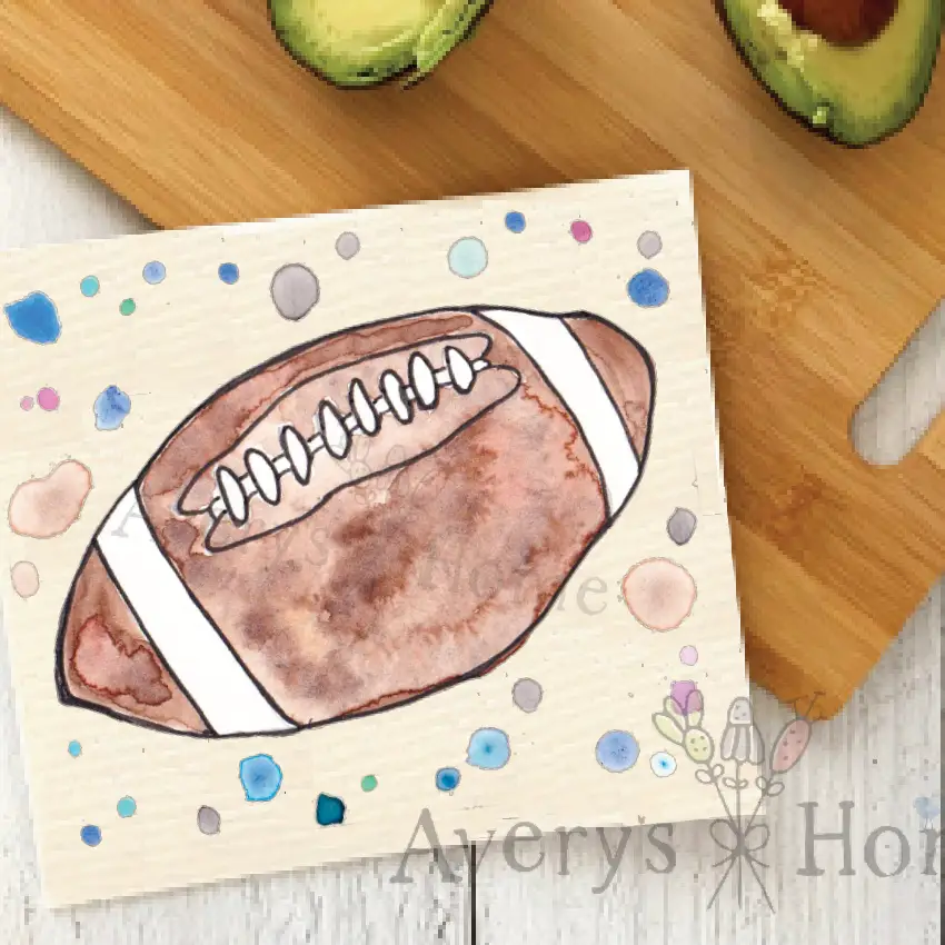 Football Swedish Dish Cloth