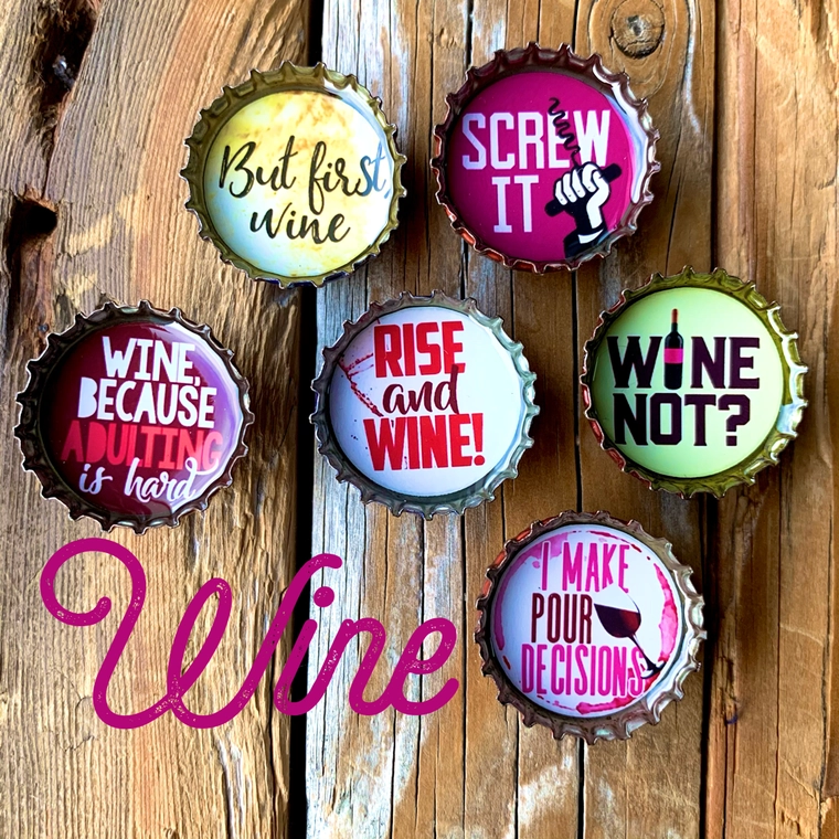 Wine Magnets Pack/6