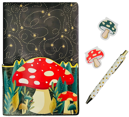 Mushroom Garden Pocket Journal w/ Pen