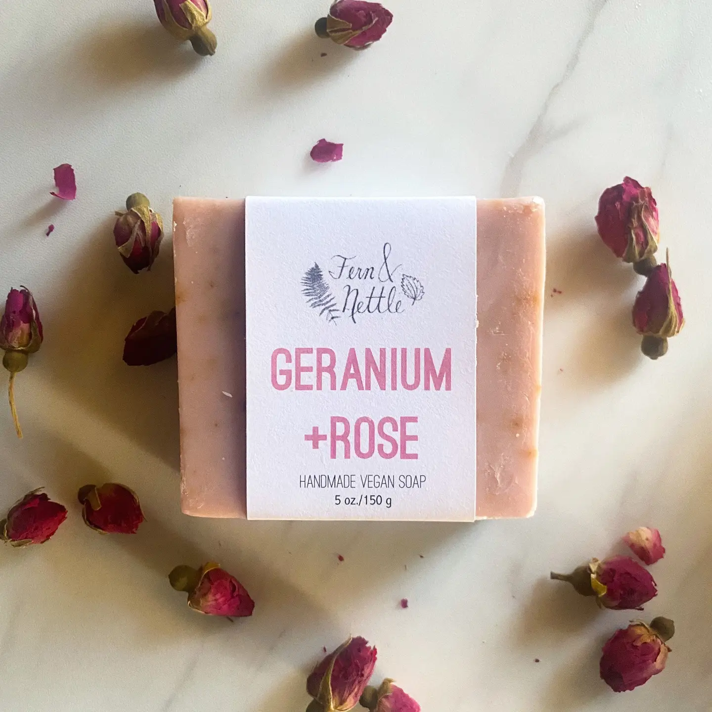 Soap - Geranium Rose Vegan Cold Press