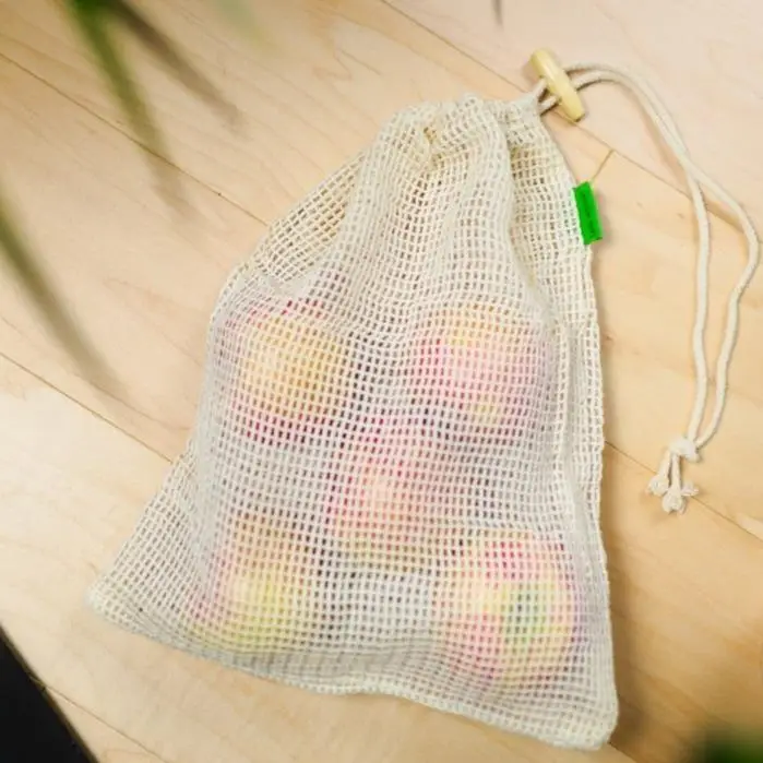 Organic Cotton Mesh Produce Bags 2pk