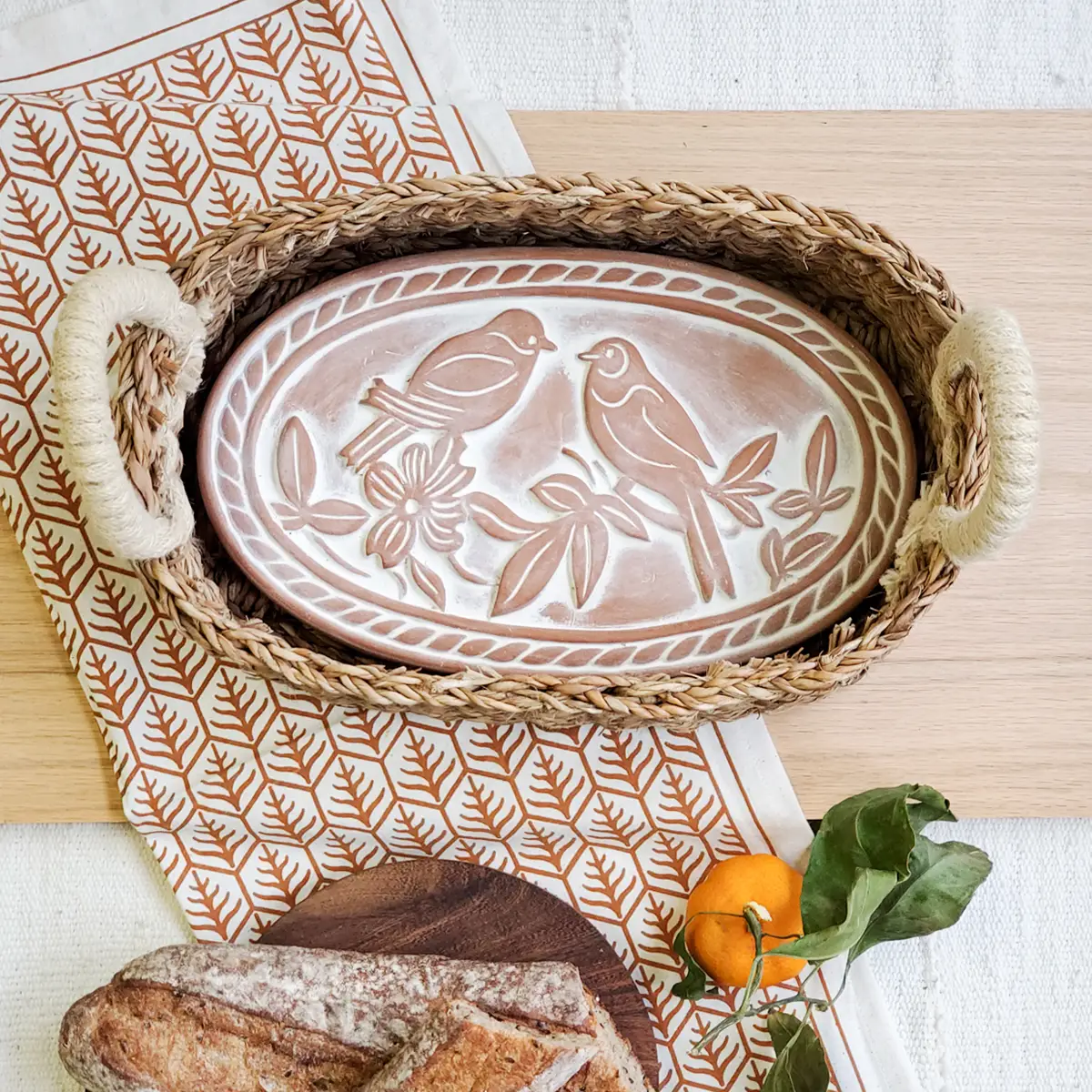 Breadwarmer Oval Love Birds