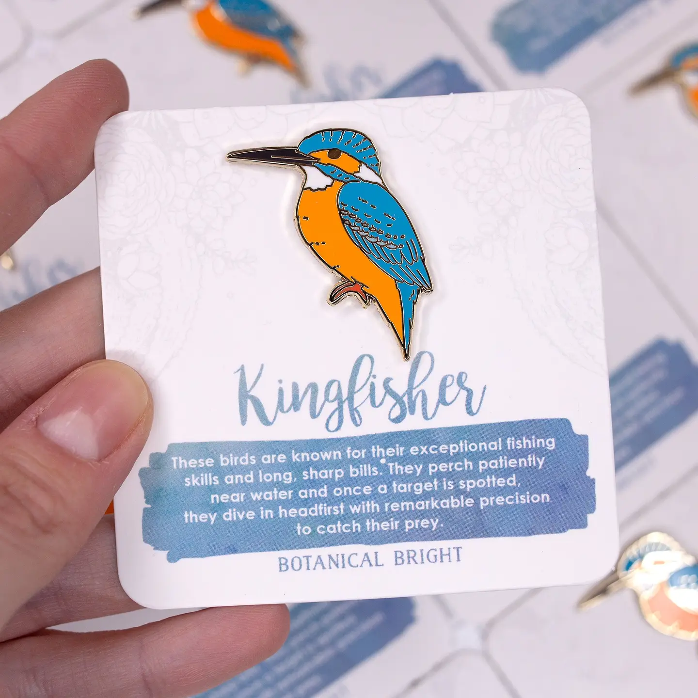 Kingfisher Enamel Pin