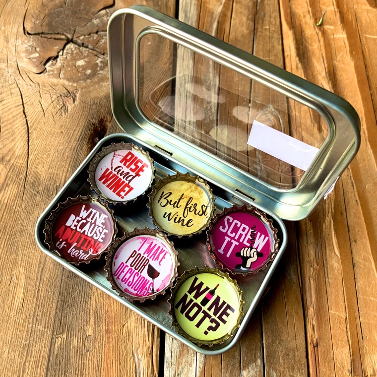 Wine Magnets Pack/6