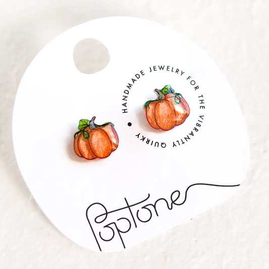 Cute Pumpkin Stud Earrings