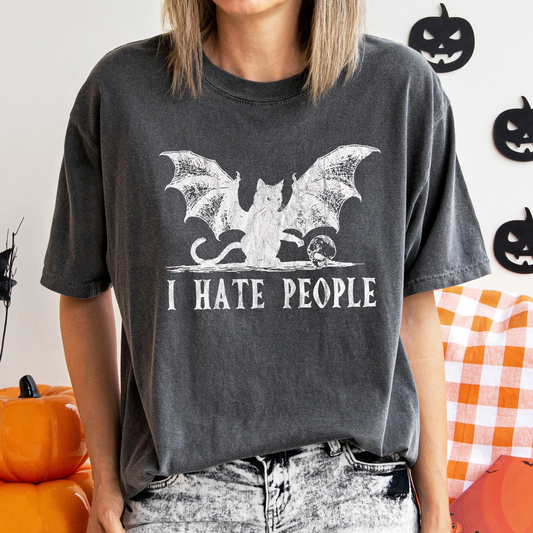 I Hate People Cat Bat T-Shirt