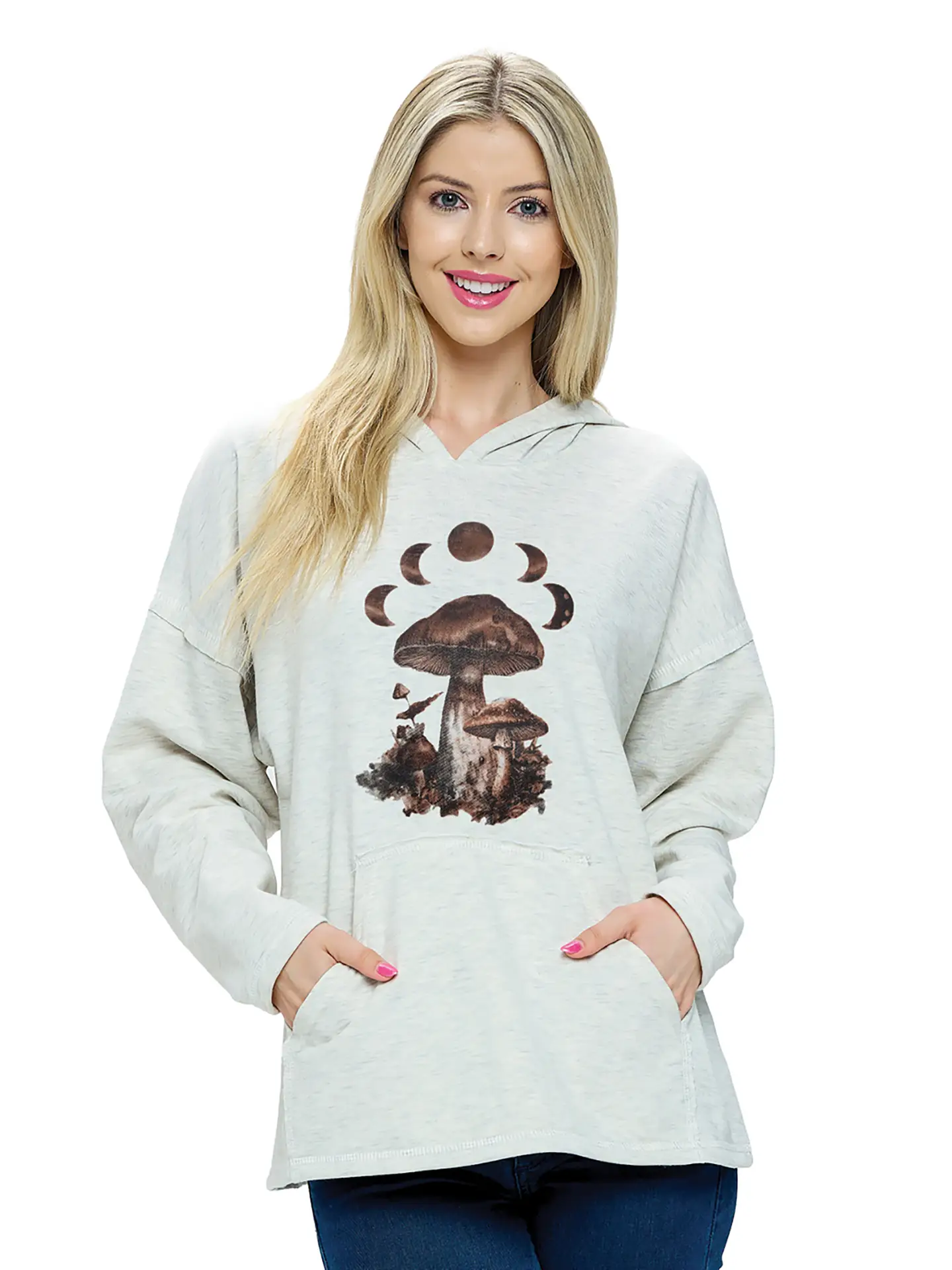 Boho Mushroom Moon Hoodie