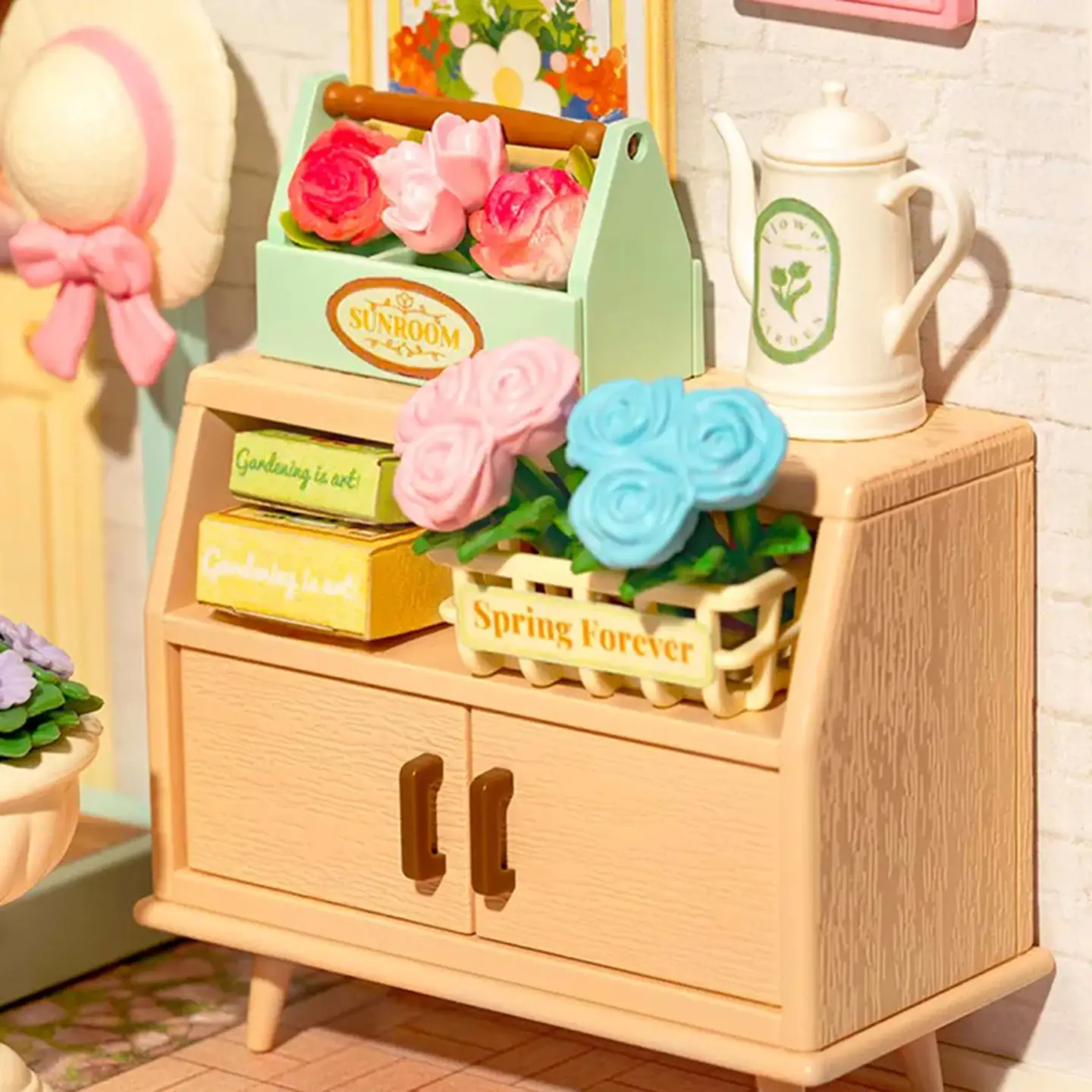 DIY Miniature House Kit: Blooming Tea Garden