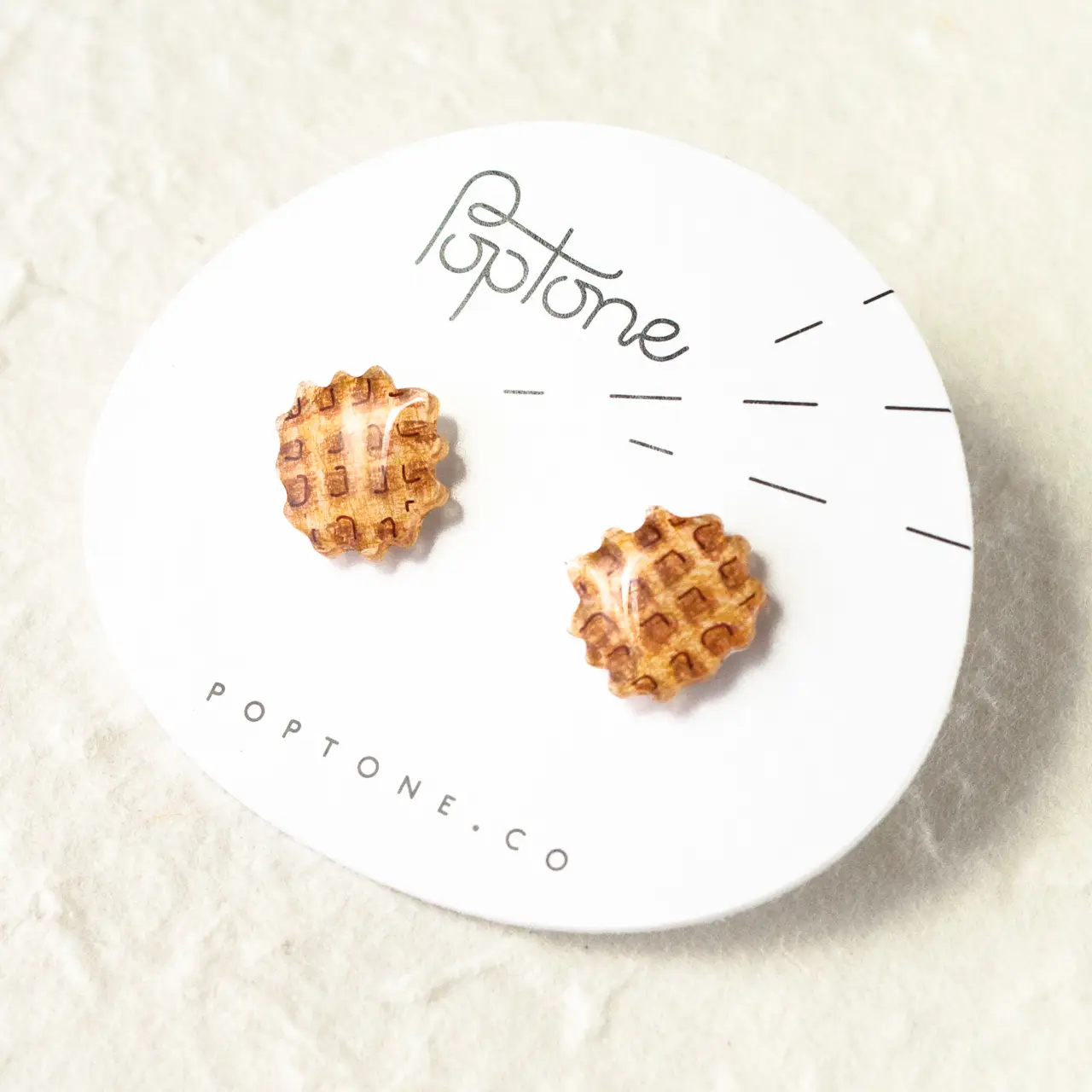 Waffle Stud Earrings