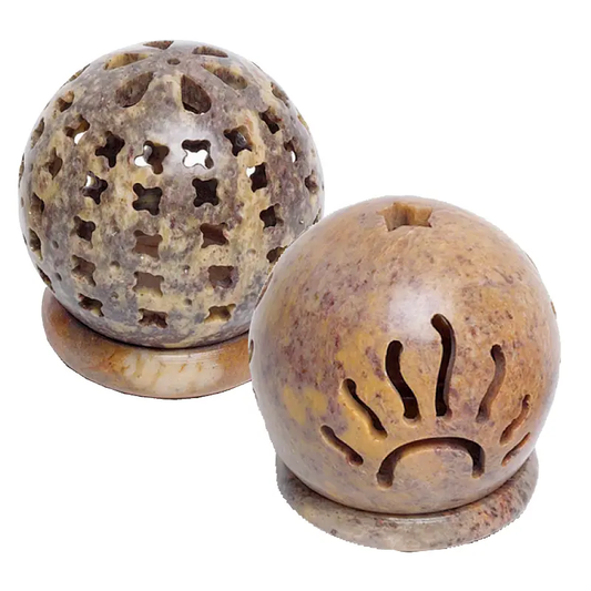 Round Soapstone Cone Burner/Tea Light Holder