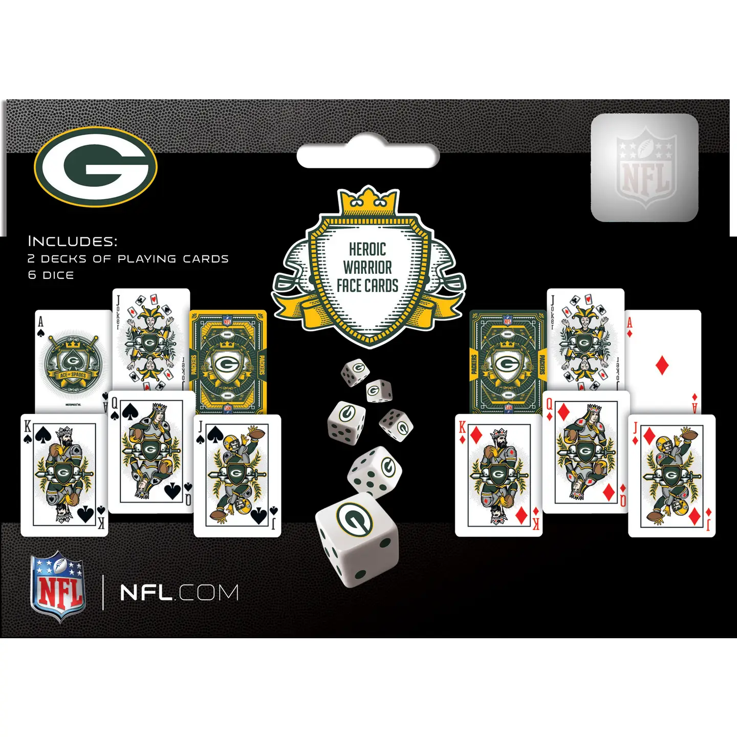 Green Bay Packers Playing Cards + Dice Set