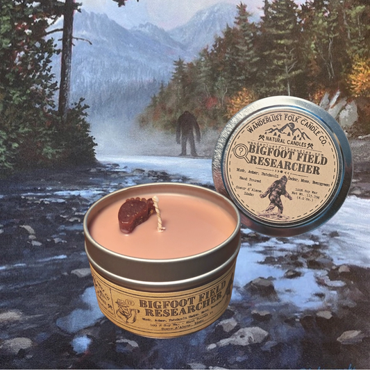 Bigfoot Field Researcher Candle