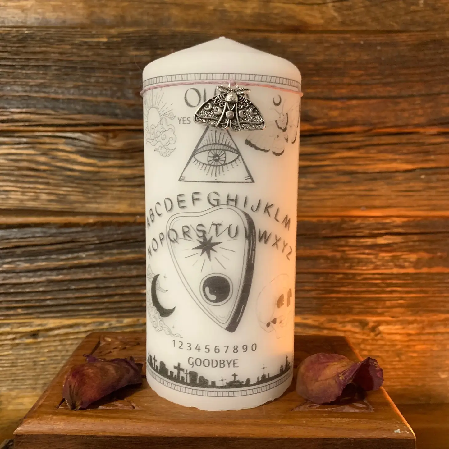 Ouija Pillar Decor Candle