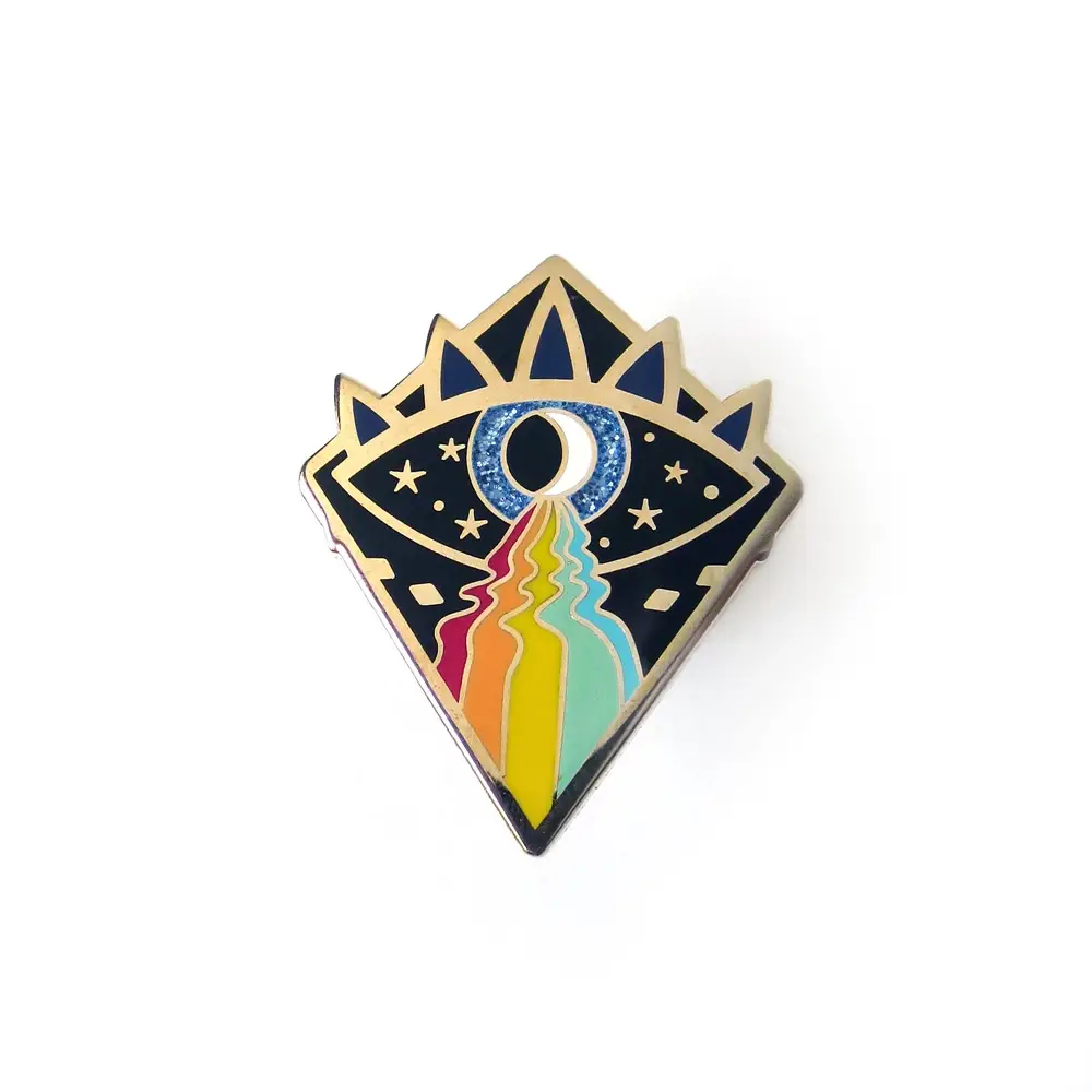 Evil Eye Rainbow Enamel Pin