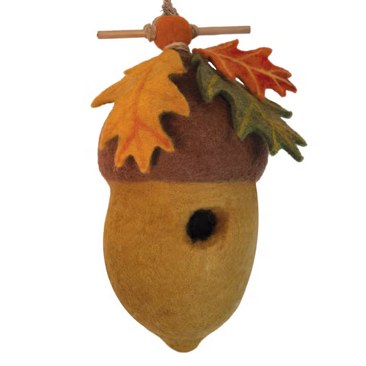 Felted Birdhouse: Pin Oak Acorn