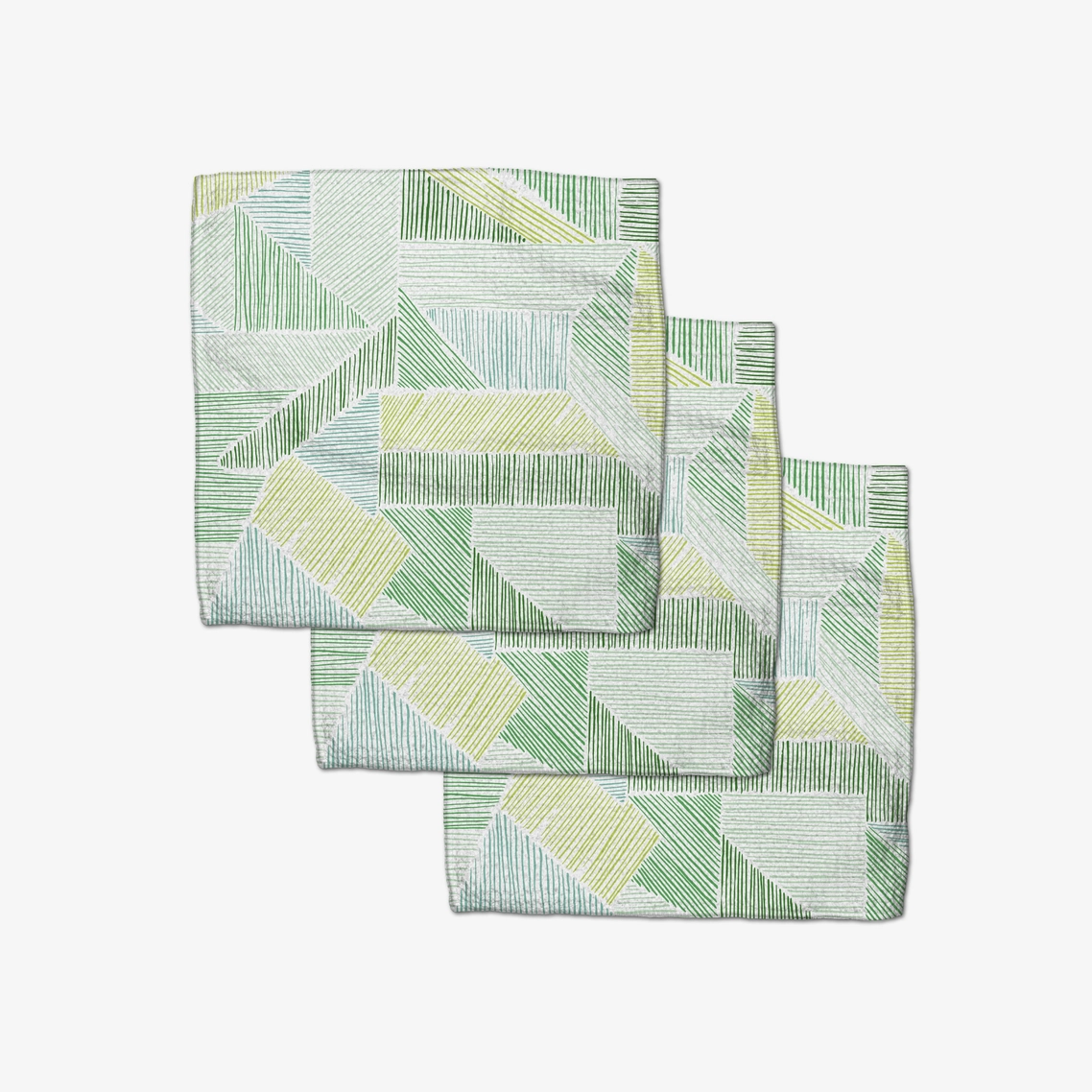 Geometry Dishcloth Pack: Green Kites